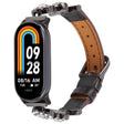 For Xiaomi Smart Band 9 / 8 Metal Diamond Leather Bracelet Watch Band(Black) - Watch Bands by PMc TechLife | Online Shopping South Africa | PMc TechLife | Buy Now Pay Later Mobicred