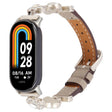 For Xiaomi Smart Band 9 / 8 Metal Diamond Leather Bracelet Watch Band(Starlight Grey) - free shipping - PMc TechLife - Order now!