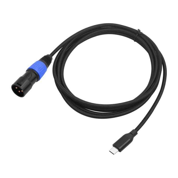 TY015 Type-C Male to XLR Male Stereo Output Audio Cable, Length:1m(Black Blue) - Microphone Audio Cable & Connector by PMC TechLife | Online Shopping South Africa | PMC TechLife | Buy Now Pay Later Mobicred