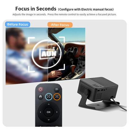 AUN A32 1280x720P 200ANSI D3100 CPU WIFI Display Smart Projector, AU Plug(Black) - LED Projector by AUN | Online Shopping South Africa | PMC Jewellery | Buy Now Pay Later Mobicred