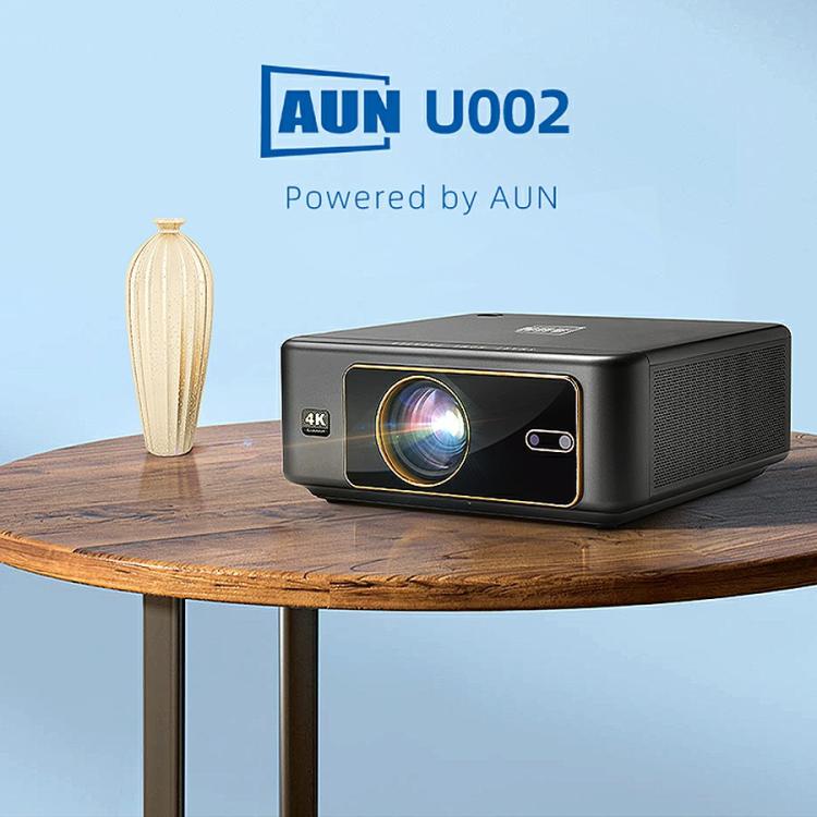 AUN U002 1920x1080P 970ANSI Android 12 Home Theater Smart Projector, US Plug(Dark Grey)