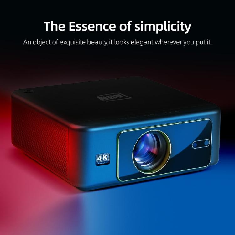 AUN U002 1920x1080P 970ANSI Android 12 Home Theater Smart Projector, UK Plug(Dark Grey)