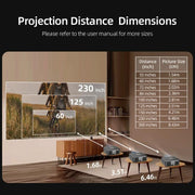 AUN U002 1920x1080P 970ANSI Android 12 Home Theater Smart Projector, UK Plug(Dark Grey)