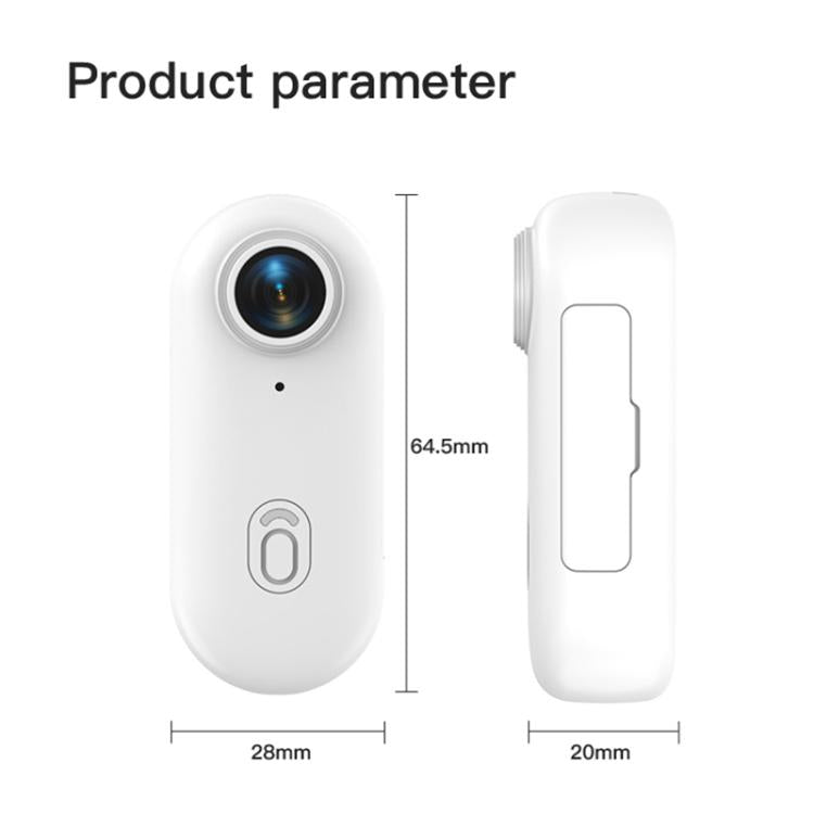 H88 4K Thumb Sports Camera Mini WiFi Camera, Specification:Standard Version(White)