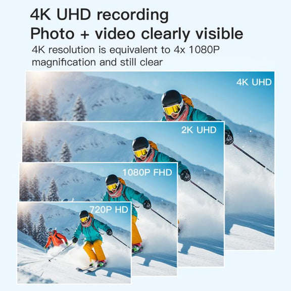 H88 4K Thumb Sports Camera Mini WiFi Camera, Specification:Standard Version(White)