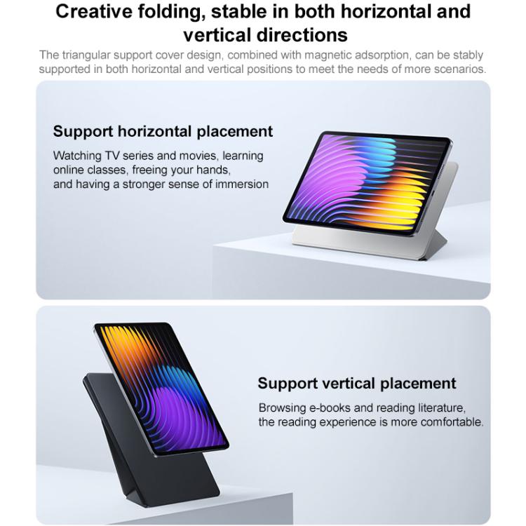 For Xiaomi Pad 7 / 7 Pro Original Xiaomi Magnetic Double-sided Protective Case Smart Leather Tablet Case(Black) - free shipping - PMc TechLife - Order now!