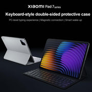 For Xiaomi Pad 7 / 7 Pro Original Xiaomi Keyboard Double-sided Protective Case Smart Leather Tablet Case(Black)