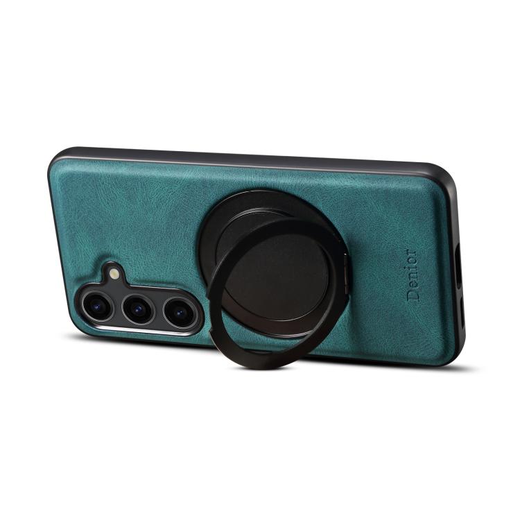 For Samsung Galaxy S25 5G Denior A14 Skin Feel Rotating Holder MagSafe Phone Case(Blue) - free shipping - PMC Jewellery - Order now!