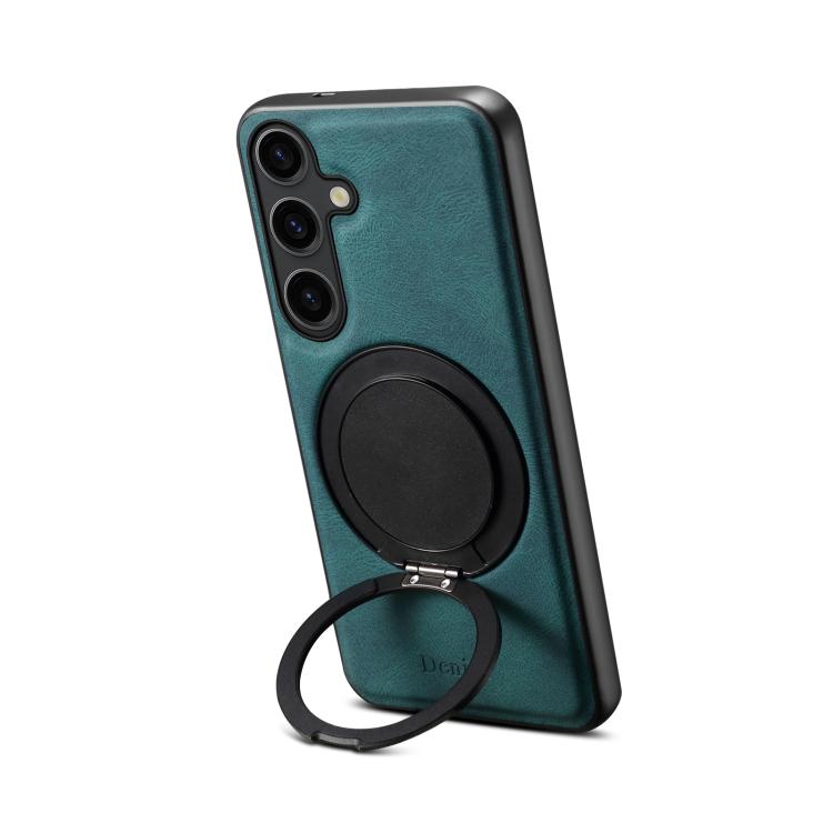 For Samsung Galaxy S25 5G Denior A14 Skin Feel Rotating Holder MagSafe Phone Case(Blue) - free shipping - PMC Jewellery - Order now!