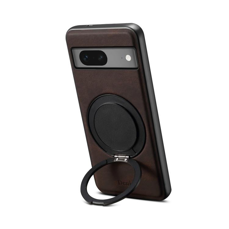 For Google Pixel 7 Denior A14 Skin Feel Rotating Holder MagSafe Phone Case(Brown) - free shipping - PMC TechLife - Order now!