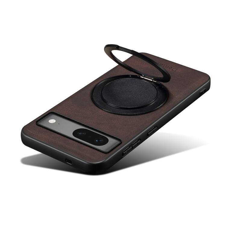 For Google Pixel 7 Denior A14 Skin Feel Rotating Holder MagSafe Phone Case(Brown) - free shipping - PMC TechLife - Order now!