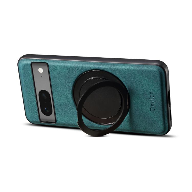 For Google Pixel 7 Denior A14 Skin Feel Rotating Holder MagSafe Phone Case(Black)
