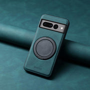 For Google Pixel 7 Pro Denior A14 Skin Feel Rotating Holder MagSafe Phone Case(Blue)