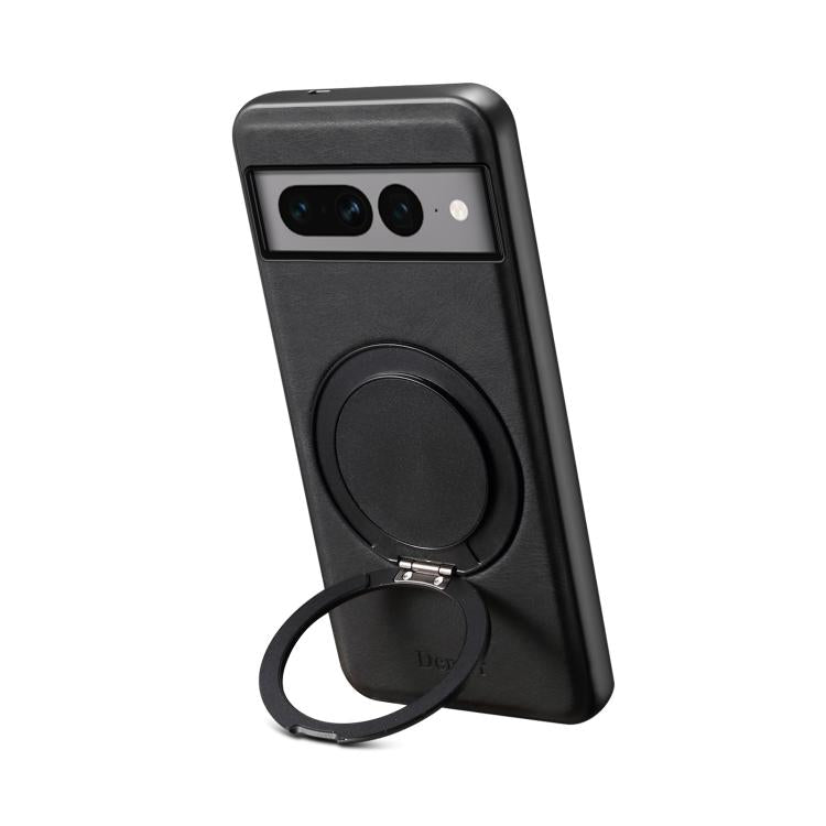 For Google Pixel 7 Pro Denior A14 Skin Feel Rotating Holder MagSafe Phone Case(Black) - free shipping - PMC TechLife - Order now!