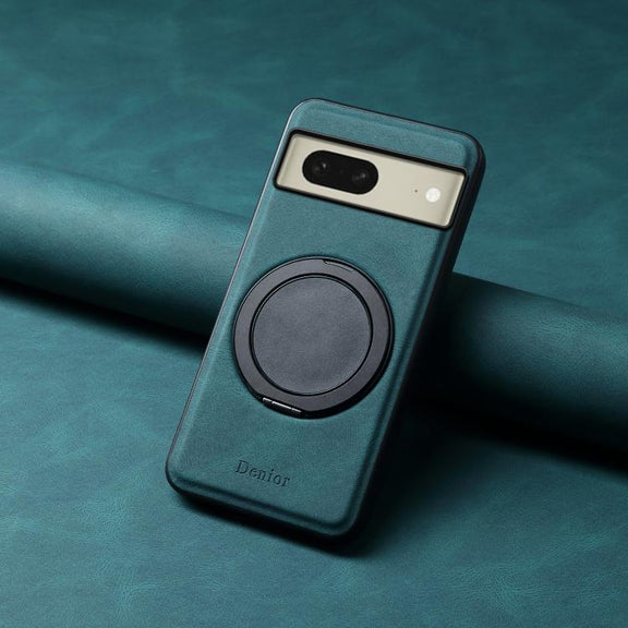 For Google Pixel 8 Denior A14 Skin Feel Rotating Holder MagSafe Phone Case(Blue)