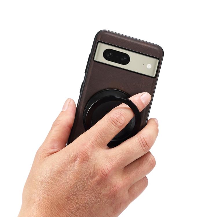 For Google Pixel 8 Denior A14 Skin Feel Rotating Holder MagSafe Phone Case(Brown) - free shipping - PMC TechLife - Order now!