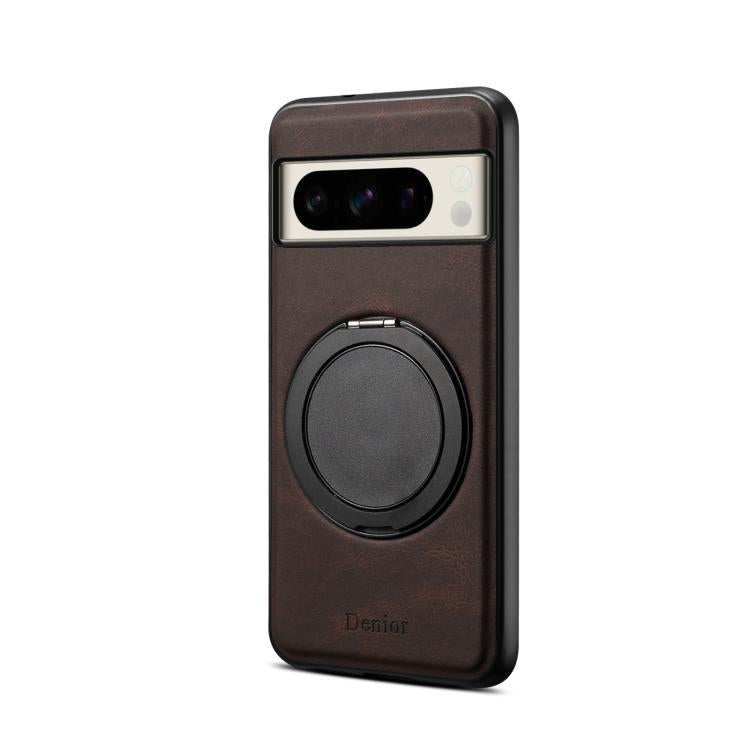 For Google Pixel 8 Pro Denior A14 Skin Feel Rotating Holder MagSafe Phone Case(Brown) - free shipping - PMC TechLife - Order now!
