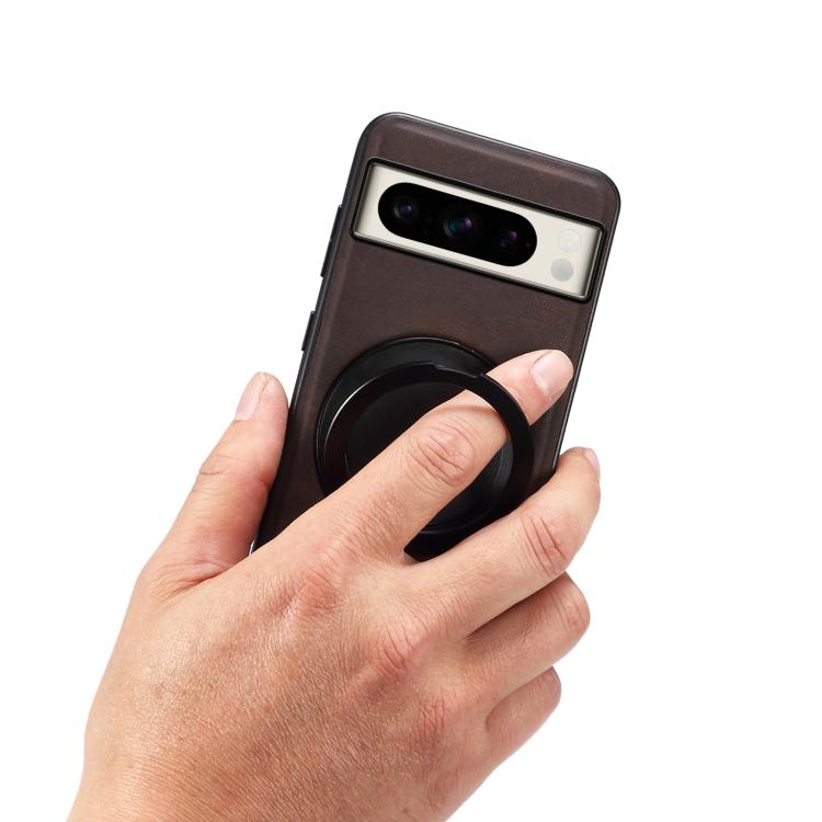 For Google Pixel 8 Pro Denior A14 Skin Feel Rotating Holder MagSafe Phone Case(Brown) - free shipping - PMC TechLife - Order now!