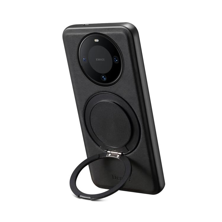 For Huawei Mate 60 Denior A14 Skin Feel Rotating Holder MagSafe Phone Case(Black) - Huawei Cases by Denior | Online Shopping South Africa | PMC TechLife | Buy Now Pay Later Mobicred