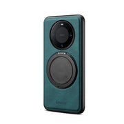 For Huawei Mate 60 Pro / 60 Pro+ Denior A14 Skin Feel Rotating Holder MagSafe Phone Case(Blue)