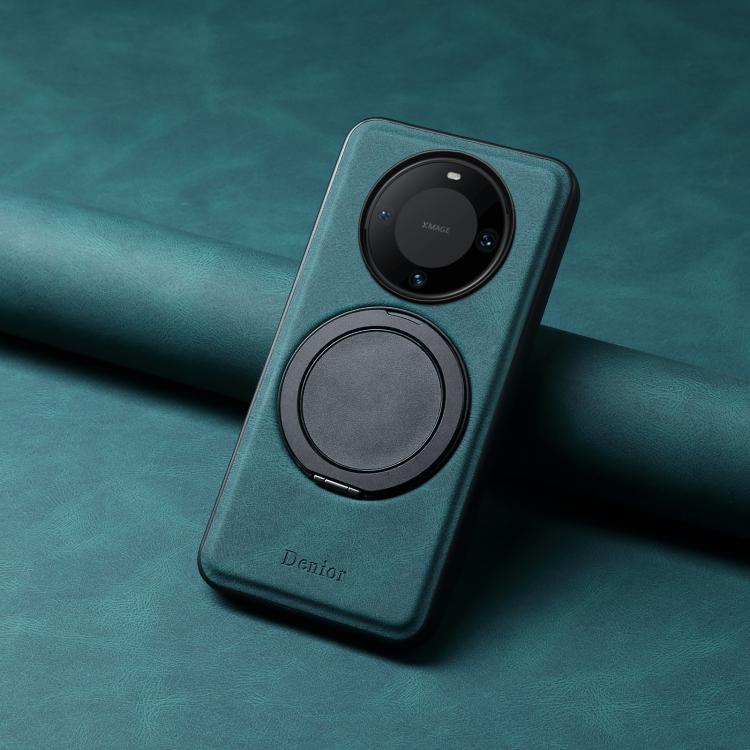 For Huawei Mate 60 Pro / 60 Pro+ Denior A14 Skin Feel Rotating Holder MagSafe Phone Case(Blue)