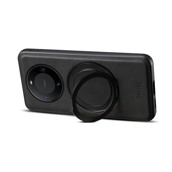 For Huawei Mate 60 Pro / 60 Pro+ Denior A14 Skin Feel Rotating Holder MagSafe Phone Case(Black)