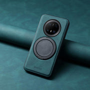 For Huawei Mate 70 Pro / 70 Pro+ Denior A14 Skin Feel Rotating Holder MagSafe Phone Case(Blue)