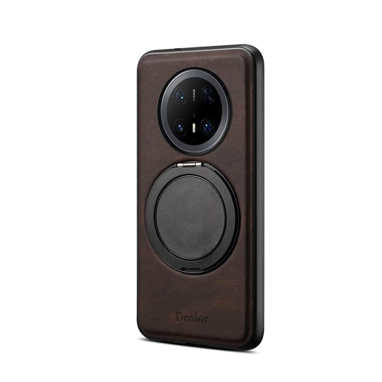 For Huawei Mate 70 Pro / 70 Pro+ Denior A14 Skin Feel Rotating Holder MagSafe Phone Case(Brown)