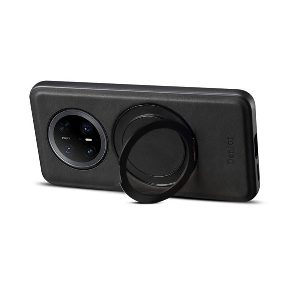For Huawei Mate 70 Pro / 70 Pro+ Denior A14 Skin Feel Rotating Holder MagSafe Phone Case(Black)