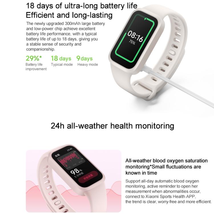Xiaomi Redmi Band 3 Smart Band, 1.47 inch, Heart Rate / Blood Oxygen Wellness Tracking(Black)