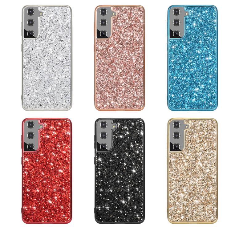 For Samsung Galaxy S25 5G Glitter Powder Shockproof TPU Phone Case(Rose Gold) - Galaxy S25 5G Cases by PMC Jewellery | Online Shopping South Africa | PMC Jewellery | Buy Now Pay Later Mobicred