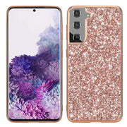 For Samsung Galaxy S25 5G Glitter Powder Shockproof TPU Phone Case(Rose Gold)