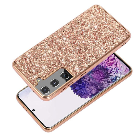 For Samsung Galaxy S25 5G Glitter Powder Shockproof TPU Phone Case(Rose Gold)