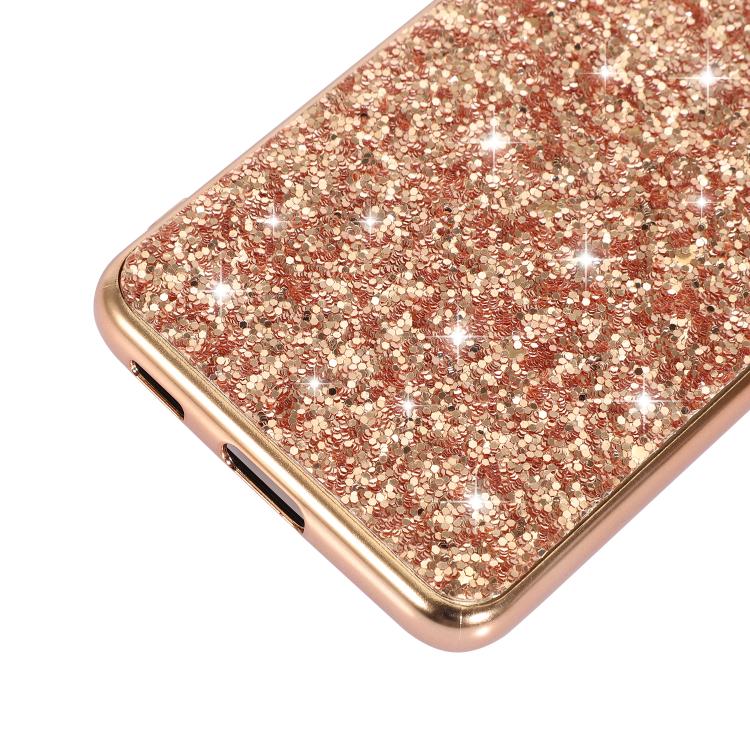 For Samsung Galaxy S25 5G Glitter Powder Shockproof TPU Phone Case(Rose Gold)
