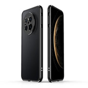 For Huawei Mate 70 Aurora Series Lens Protector + Metal Frame Phone Case(Black Silver)