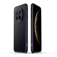 For Huawei Mate 70 Aurora Series Lens Protector + Metal Frame Phone Case(Black Purple) - Huawei Cases by PMC TechLife | Online Shopping South Africa | PMC TechLife | Buy Now Pay Later Mobicred