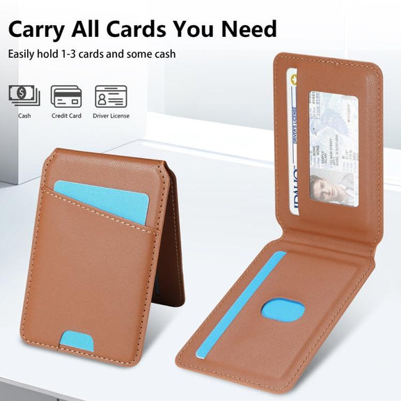 For Samsung Galaxy S25 5G Skin Feel Detachable Card Bag Magsafe Phone Case(Brown)