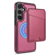 For Samsung Galaxy S25+ 5G Skin Feel Detachable Card Bag Magsafe Phone Case(Wine Red) - free shipping - PMC Jewellery - Order now!