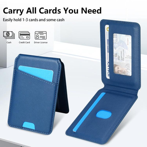 For Samsung Galaxy S25+ 5G Skin Feel Detachable Card Bag Magsafe Phone Case(Blue)