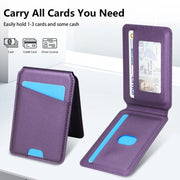 For Samsung Galaxy S25+ 5G Skin Feel Detachable Card Bag Magsafe Phone Case(Purple)