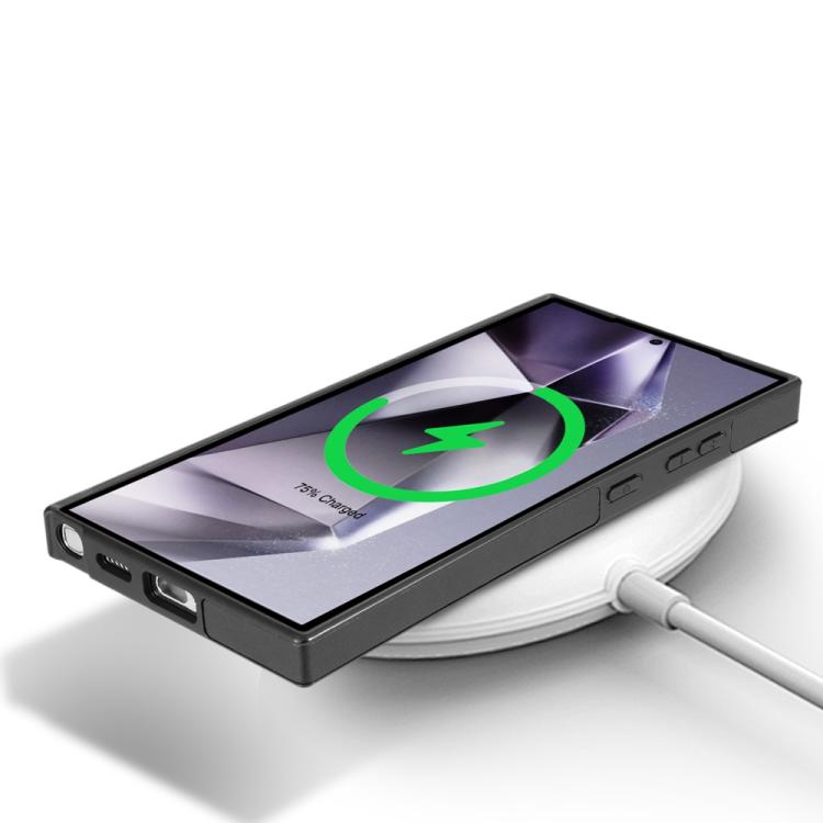 For Samsung Galaxy S25 Ultra 5G Skin Feel Detachable Card Bag Magsafe Phone Case(Black)