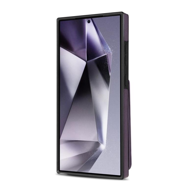 For Samsung Galaxy S25 Ultra 5G Skin Feel Detachable Card Bag Magsafe Phone Case(Purple) - Galaxy S25 Ultra 5G Cases by PMC Jewellery | Online Shopping South Africa | PMC Jewellery | Buy Now Pay Later Mobicred