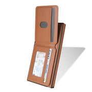 For Samsung Galaxy S25 Ultra 5G Skin Feel Detachable Card Bag Magsafe Phone Case(Brown)
