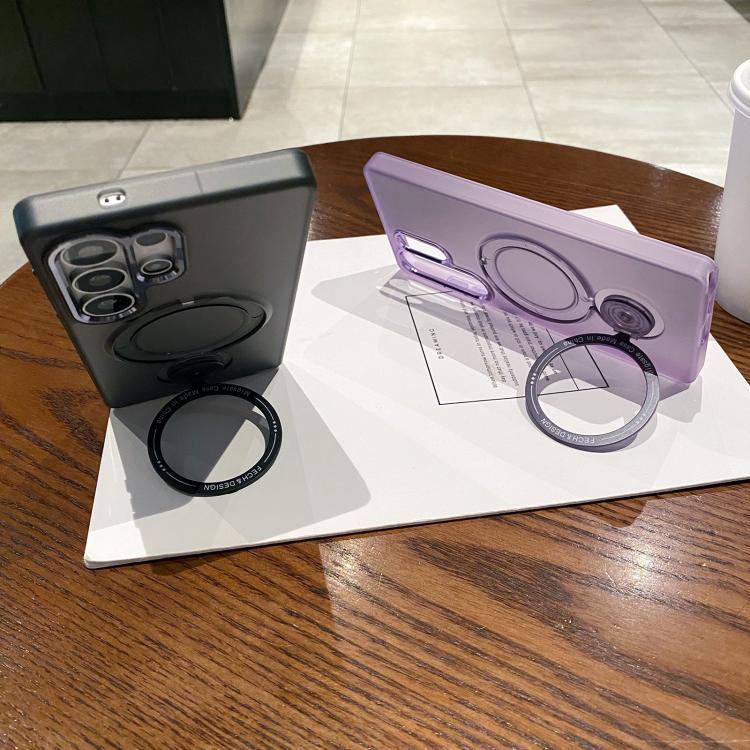 For Samsung Galaxy S25 5G Rotation Holder MagSafe Phone Case(Purple) - Galaxy S25 5G Cases by PMC Jewellery | Online Shopping South Africa | PMC Jewellery | Buy Now Pay Later Mobicred