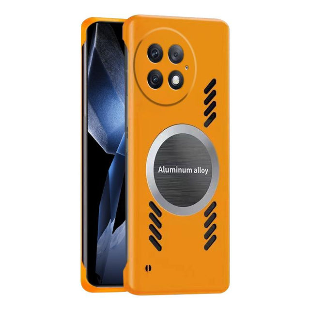 For OnePlus 13 All-inclusive Lens Frameless Graphene Cooling Phone Case(Orange)