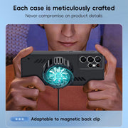 For Samsung Galaxy S25 Ultra 5G All-inclusive Lens Frameless Graphene Cooling Phone Case(Black)