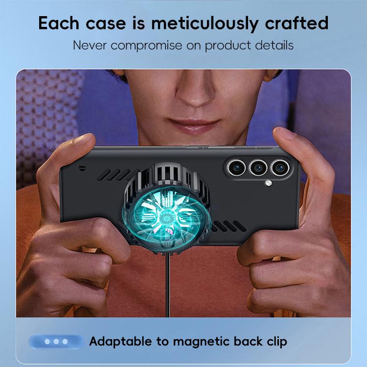 For Samsung Galaxy S25+ 5G All-inclusive Lens Frameless Graphene Cooling Phone Case(Orange)