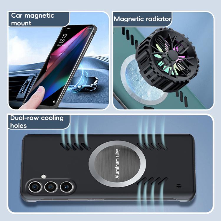 For Samsung Galaxy S25+ 5G All-inclusive Lens Frameless Graphene Cooling Phone Case(Black)