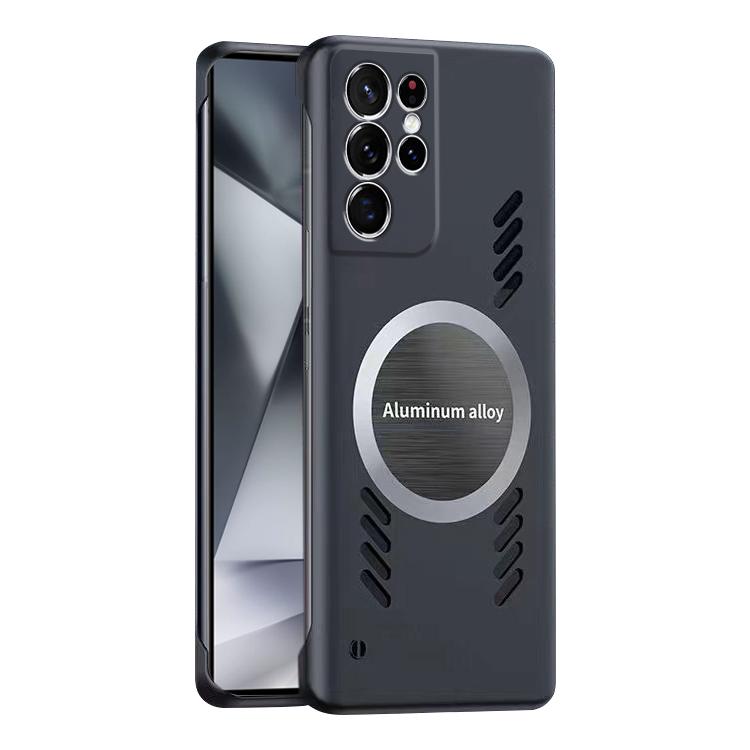For Samsung Galaxy S24 Ultra 5G All-inclusive Lens Frameless Graphene Cooling Phone Case(Black) - Galaxy S24 Ultra 5G Cases by PMc TechLife | Online Shopping South Africa | PMc TechLife | Buy Now Pay Later Mobicred