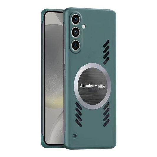 For Samsung Galaxy S24+ 5G All-inclusive Lens Frameless Graphene Cooling Phone Case(Navy Blue) - free shipping - PMC Jewellery - Order now!